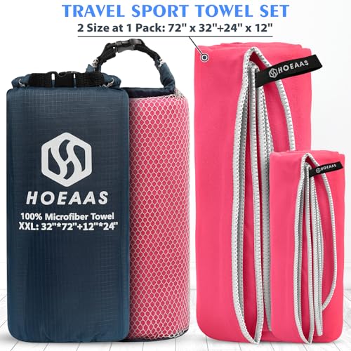 Microfiber Travel Camping Towels (2 Count)