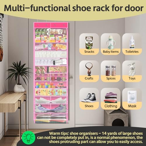 12 Pocket Over the Door Shoe Organizer