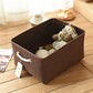 Decorative Basket Rectangular Fabric Storage Bin Organizer Basket with Handles for Clothes Storage