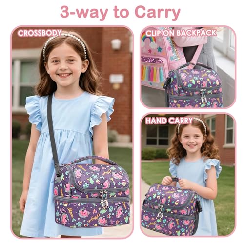 Double Decker Cooler Insulated Lunch Bag Large Tote for Boys