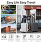 Carry On Luggage with Cup Phone Holder and Charger Hard Shell Suitcases with Spinner Wheels