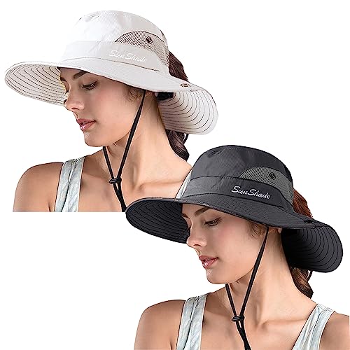 Women's Ponytail Safari Sun Hat