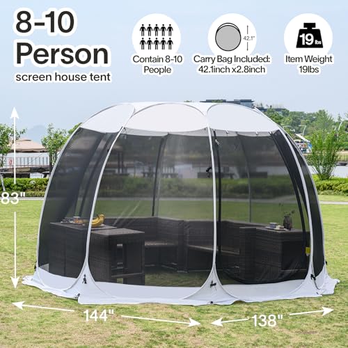 12'x12' Pop Up Screen House Tent