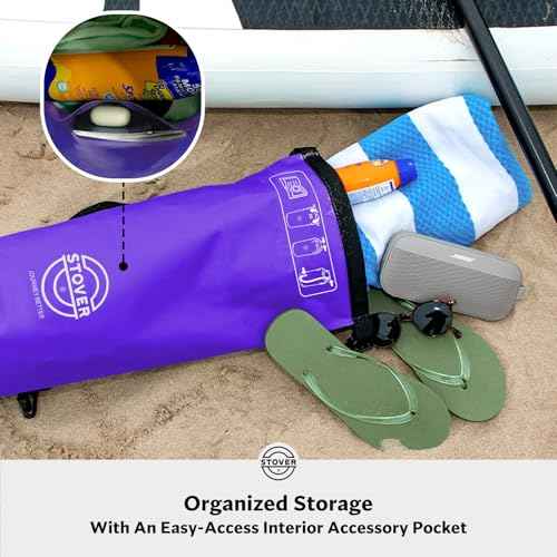 5/10/25/30/40L Waterproof Dry Bag, Medium Lightweight Roll Top Dry Bag Backpack w/Waterproof Phone Case, Kayaking, Travel, Hiking, Fishing, Tubing, Camping, the Beach, Men/Women (Purple)