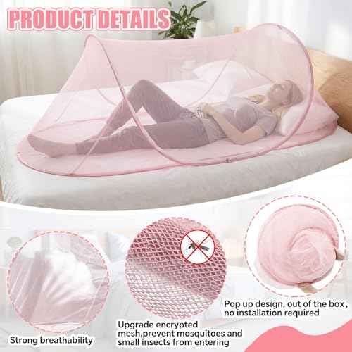 1 Pcs Mosquito Netting for Camping Bed 78 * 31 * 22 Inch