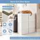 Large 17" 42 Quarts Collapsible Stackable Storage Bins with Lids [3 (3 Count)