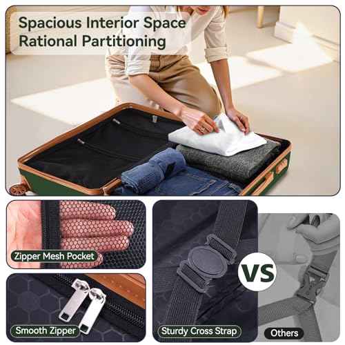 Luggage Sets 3 Piece ABS+PC Hardside (3 Count)