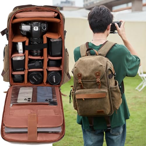 Vintage Canvas Camera Backpack