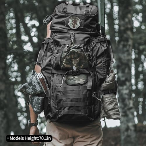 75L Molle Hiking Internal Frame Backpacks with Rain Cover for Camping