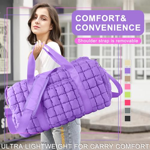 Quilted Travel Duffle Bag Gym Bag for Women
