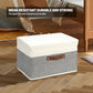 8 Pack Storage Bins Foldable Storage Boxes Fabric Storage Box with Lid & Handle Large Washable Organizer Bulk for Office (8 Count)