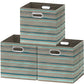 13 Inch Foldable Cube Storage Bins with Handles (3 Count)