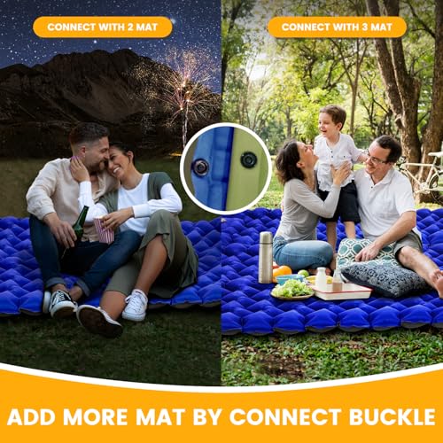 4 Inch Camping Sleeping Pad with Foot Pump and Pillow