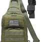 Tactical Sling Backpack with Holster Military Crossbody Bag for Men Single Shoulder Back Pack 10L