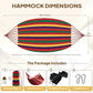 Cotton Camping Hammock Portable with Tree Straps Holds 660lbs