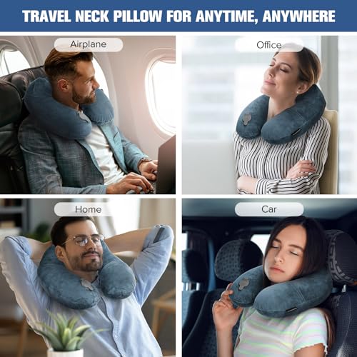 Inflatable Travel Pillow for Sleeping Airplane