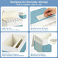 Large 22 Quart Linen Fabric Foldable Storage Bin Cube Organizer Basket with Flip (4 Count)