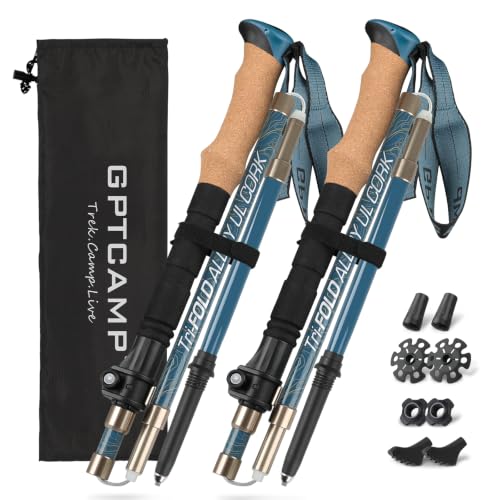 Folding Trekking Poles 7075 Aluminum Lightweight for Travel