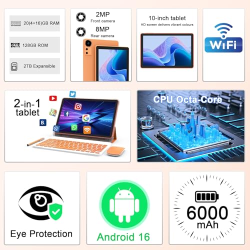 Android 16 Tablet 10 Inch