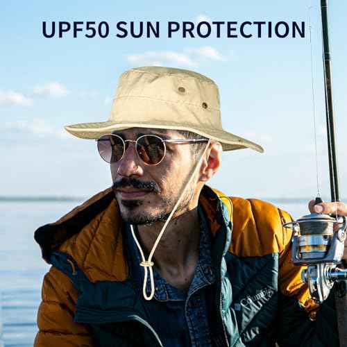 Sun Hats for Men Women Safari Hat Foldable Fishing Hat UPF 50+ Bucket Hat