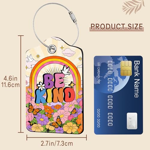 2 Pcs Rainbow Luggage Tags for Suitcase (2 Count)