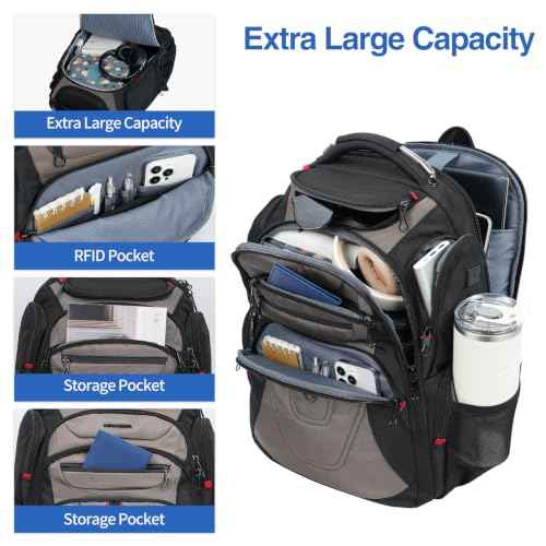 Travel Laptop Backpack 17.3 Inch XL Computer Backpack for Men
