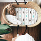 Stretch Fitted Bassinet Sheet Set BROLEX 2 Pack Cradle Sheets for Bassinet Pad (2 Count)