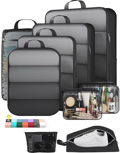 9 11 Set Compression Packing Cubes for Travel Essentials (9 Count)