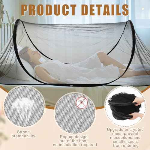 1 Pcs Mosquito Netting for Camping Bed 78 * 31 * 22 Inch