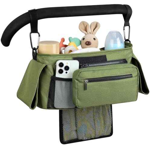 Universal Stroller Organizer with Insulated Cup Holder