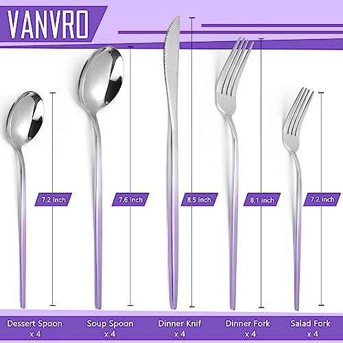 Gradient Purple Silverware Set