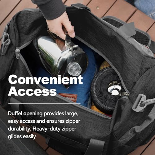 40L Foldable Duffle Bag for Travel Men & Women Carry On 22"x14"x9" Airline Approved