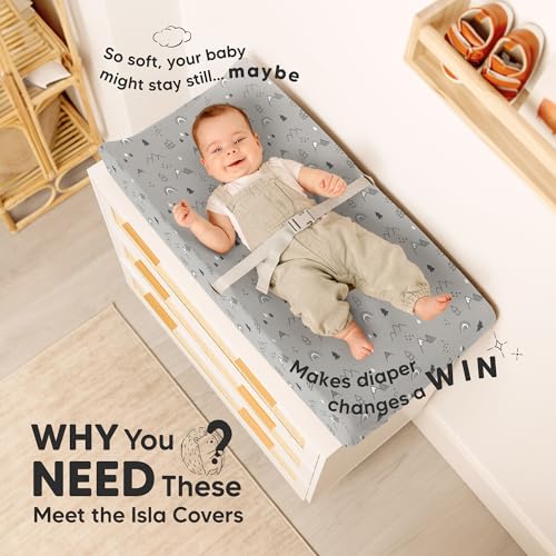 2 Pack Baby Changing Pad Cover for Girl (2 Count)
