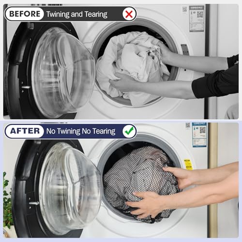 3Pcs Mesh Laundry Bags Washing Machine Mesh Wash Bags Jumbo for Delicates Clothes (3 Count)