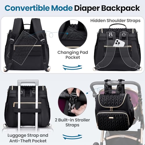 4 in 1 Convertible Diaper Bag Backpack