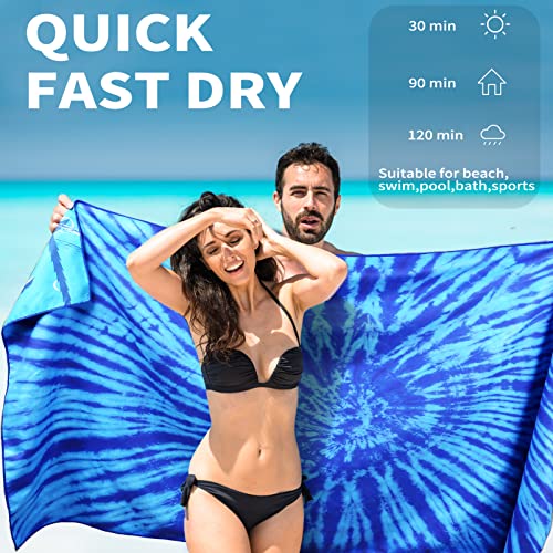 Microfiber Beach Towel Oversized 71x32 (2 Count)