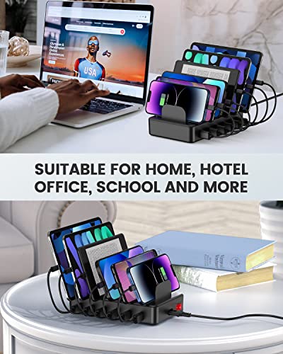 50W 6 Ports Multi Charger Station