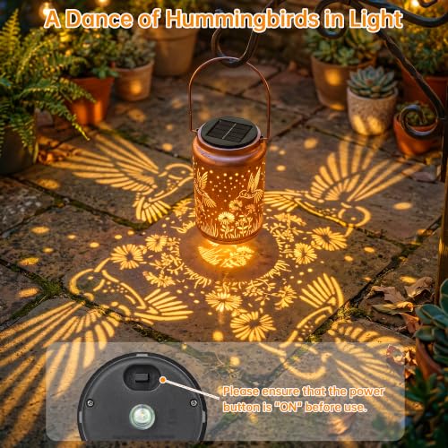 Hummingbird Solar Lanterns Outdoor Garden Decor Gifts for Women