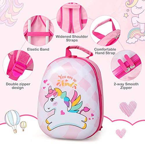 Kids Luggage 12" Toddler Backpack & 16" Travel Suitcase with Wheels (2 Count)