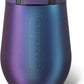 BrüMate Uncork'd 14oz 100% Leakproof Insulated Wine Tumbler | Locking Lid | Insulated Stainless Steel Wine Glass | Perfect For Travel & Outdoors | BPA-Free (Dark Aura)