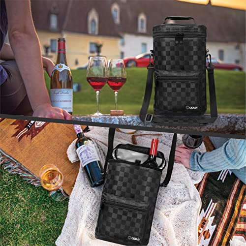 Insulated 2 Bottle Wine Bag Tote Leakproof Carrier Cooler Gift