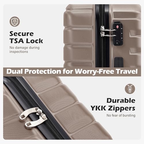 Lightweight Luggage with TSA Lock (3 Count)