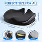 Large Seat Cushion for Office Chair Memory Foam Coccyx Pain Relief Cushion Pillow for Back Support Non