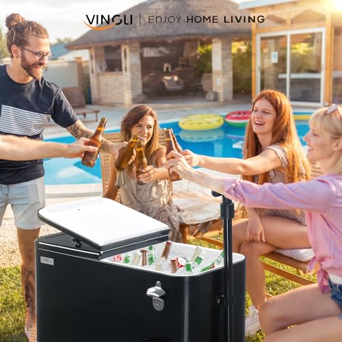60 Quart Wagon Rolling Cooler Ice Chest