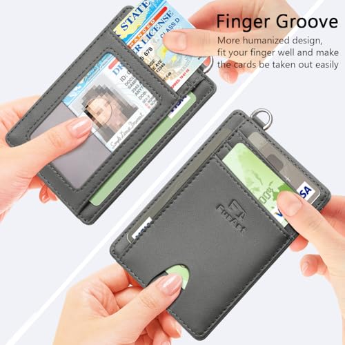 Slim Minimalist Wallet RFID Credit Card Holder for Men