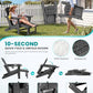 2 Pcs HDPE Folding Adjustable Adirondack Chair with Ottoman (2 Count)