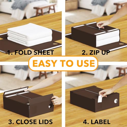 12 Pack Bed Sheet Organizers and Storage (12 Count)