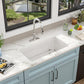 30"x18" White Undermount Kitchen Sink