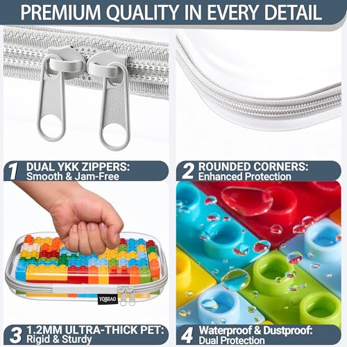 Clear Hard Shell Zipper Cases (4 Count)