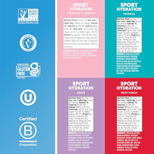 Sport Electrolyte Tablets Mixed Flavors (40 Count)